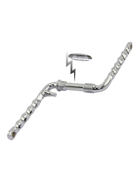 Lowrider Twisted One/Piece Crank 6 1/2" (165mm) Chrome.